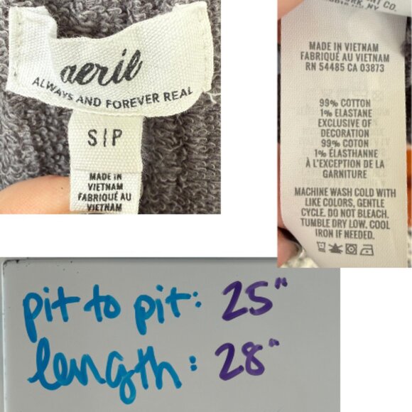 AERIE Easy Street Sweatshirt in Shell Grey Size S - Picture 9 of 12